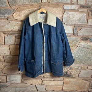 VINTAGE Lee Storm Rider Jacket with Cream Sherpa